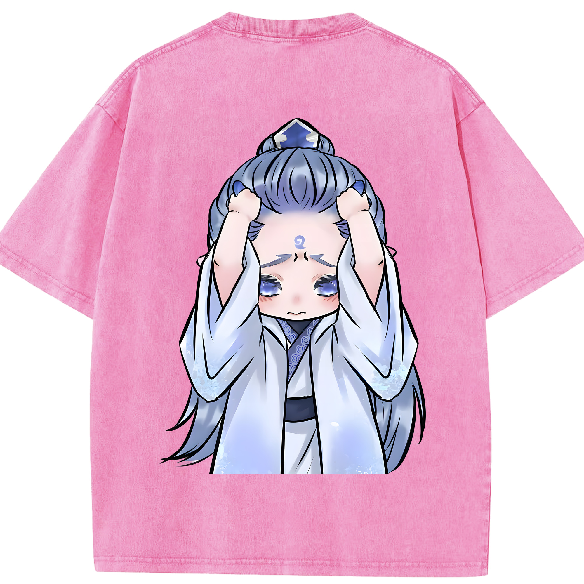 （画像用） Ne Zha 2 ナタ 魔童の大暴れ 綿100% ヴィンテージ風 半袖Tシャツ（背面プリント）